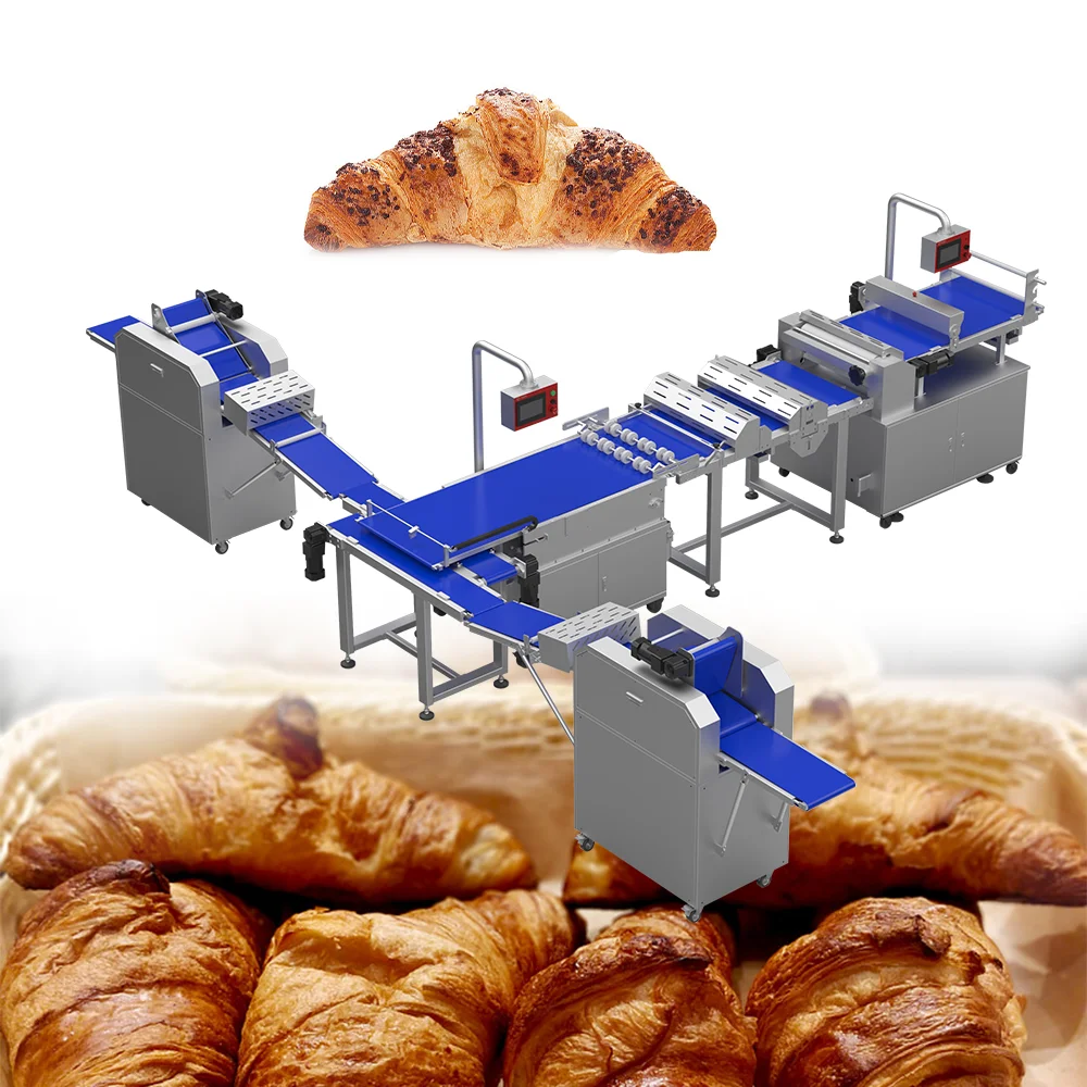Automatic Frozen Croissant Making Machine Croissant Machine Line Customized