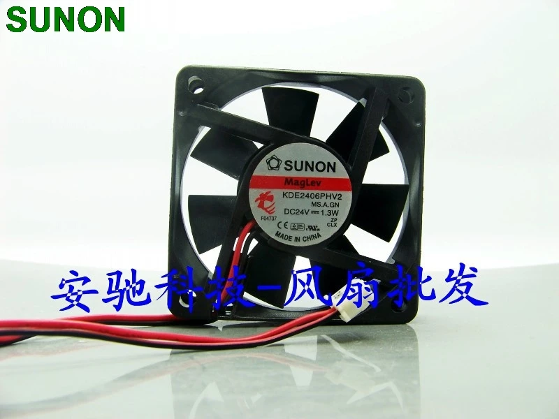 

2pcs Original KDE2406PHV2 6015 60mm DC 24V 1.3W maglev 60X60X15mm IPC axial cooling fans