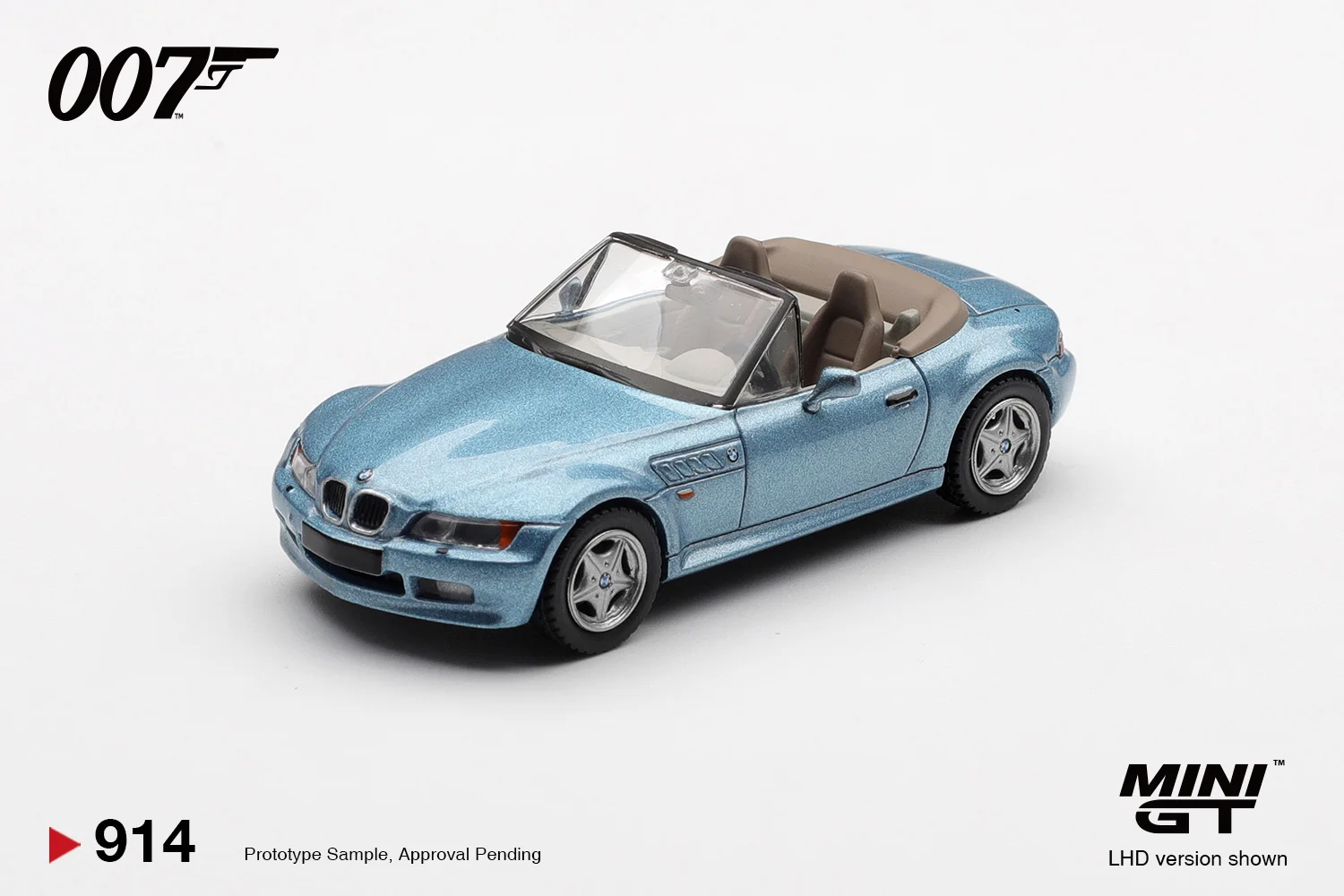 MINIGT 1/64 BMW Z3 GoldenEye / Japanese（Card packaging） MGT00914-007 Car Alloy Toys Diecast Metal Model Kids Toys Boys