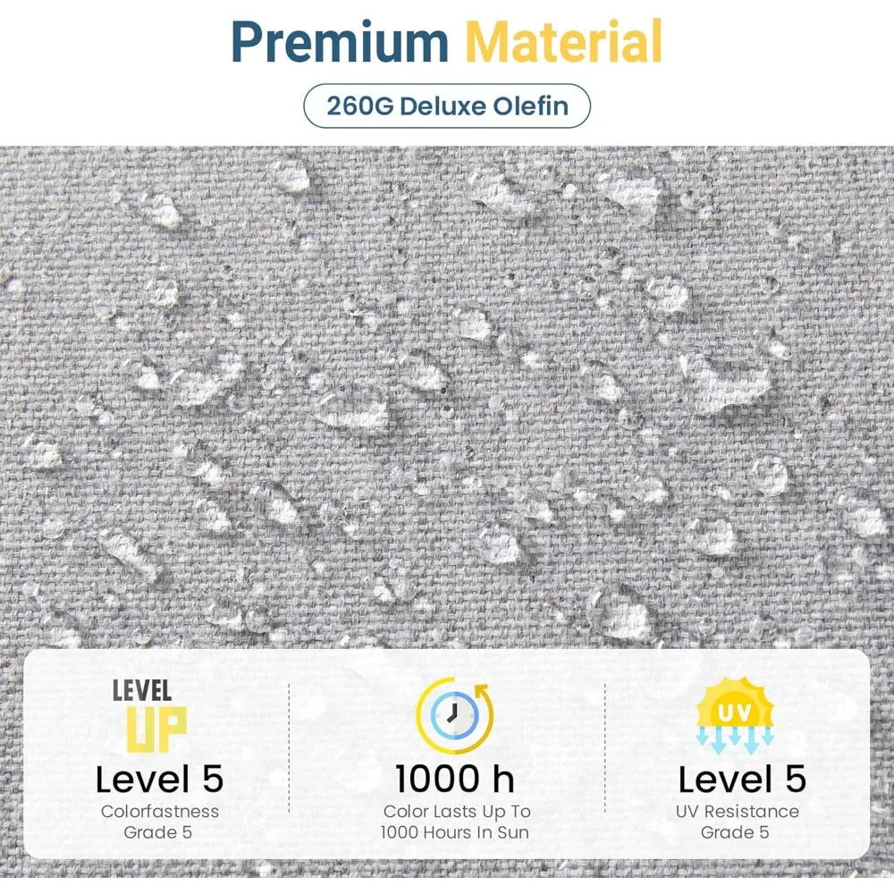 Conjunto de 2 otomanos de metal para móveis de pátio Wisteria Lane, otomanos de metal para exterior com almofadas atualizadas, para todos os climas