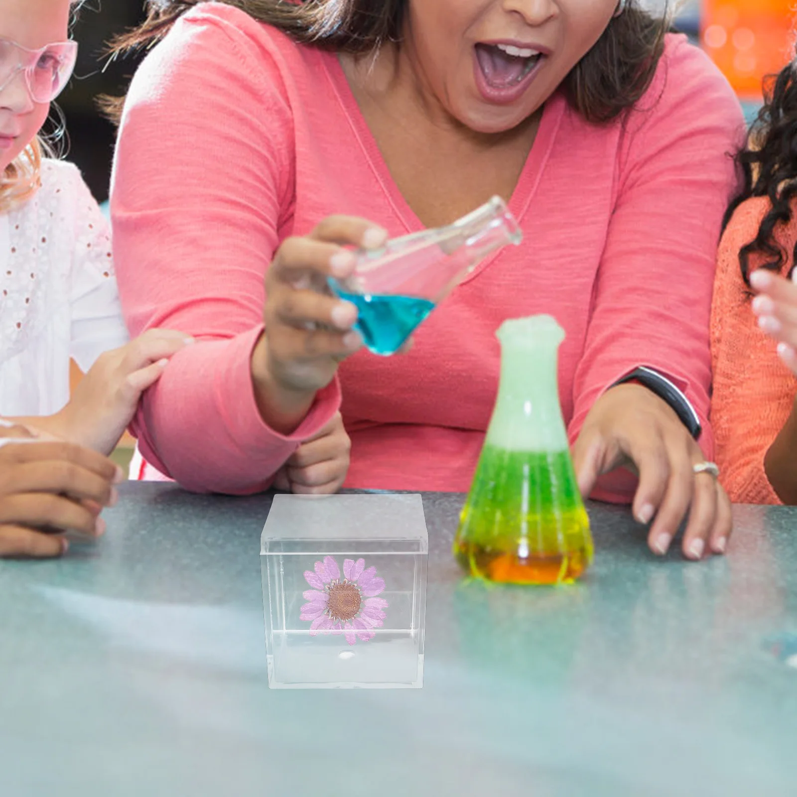 

10pcs Plastic Specimen Box 5.5Cm Transparent Square Storage Container For Mineral Crystal Specimens Display Case Organizer Box