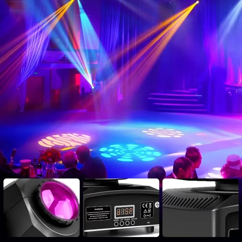 2PCS 60W Mini Led Dmx Gobo Moving Head Spot Light For Club Dj Stage Lighting Party Disco Wedding Event view 5