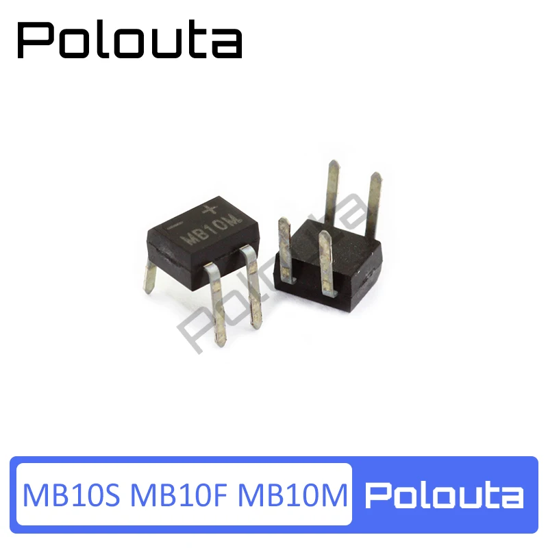 20 Pcs/lot Polouta Mb10m Rectifier Bridge Single-Phase Bridge 1000V/0.5A Direct Plug Patch Supper Capacitor Protection Board