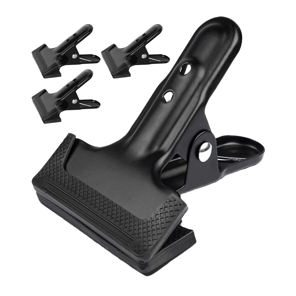 

4Pcs Backdrop Fixing Clamp Strong Cold Rolled Steel Clips for Background Cloth Holders Professional Studio Equipment Reliable