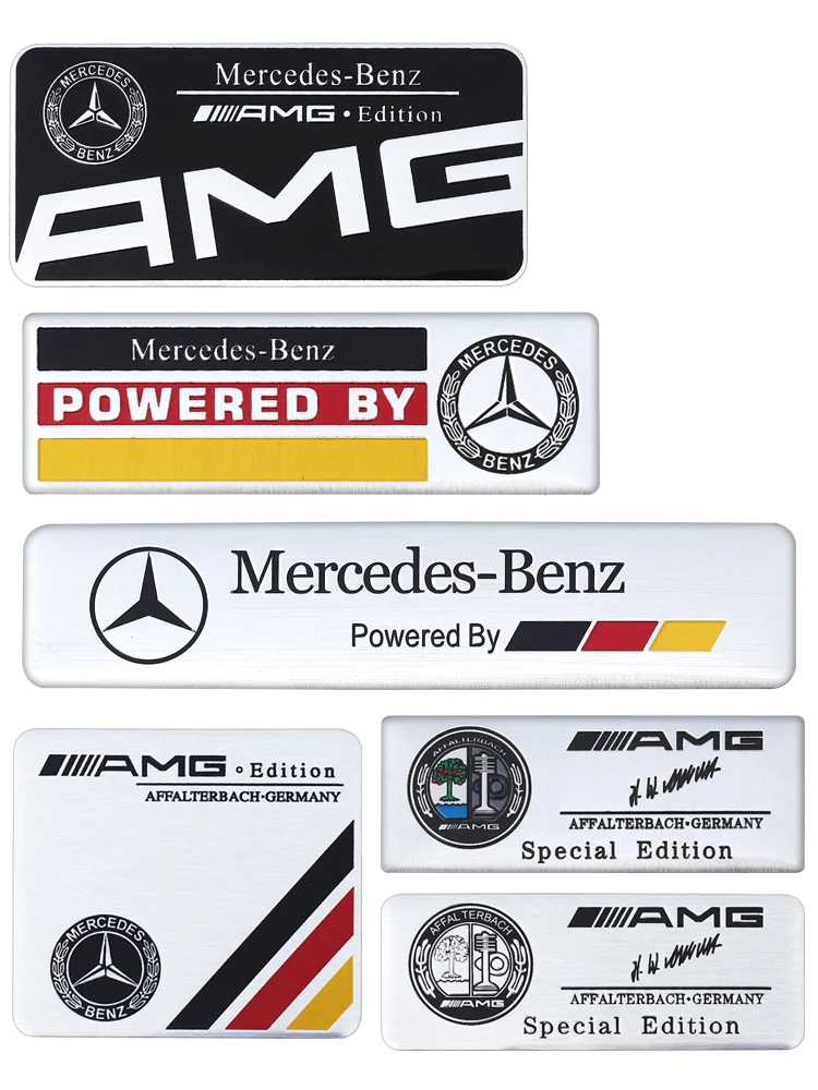 

1Pc Aluminum Alloy Car Styling Badge Sticker For Mercedes Benz AMG Carlsson W108 W124 W126 W140 W168 W169 W176 W177 W203
