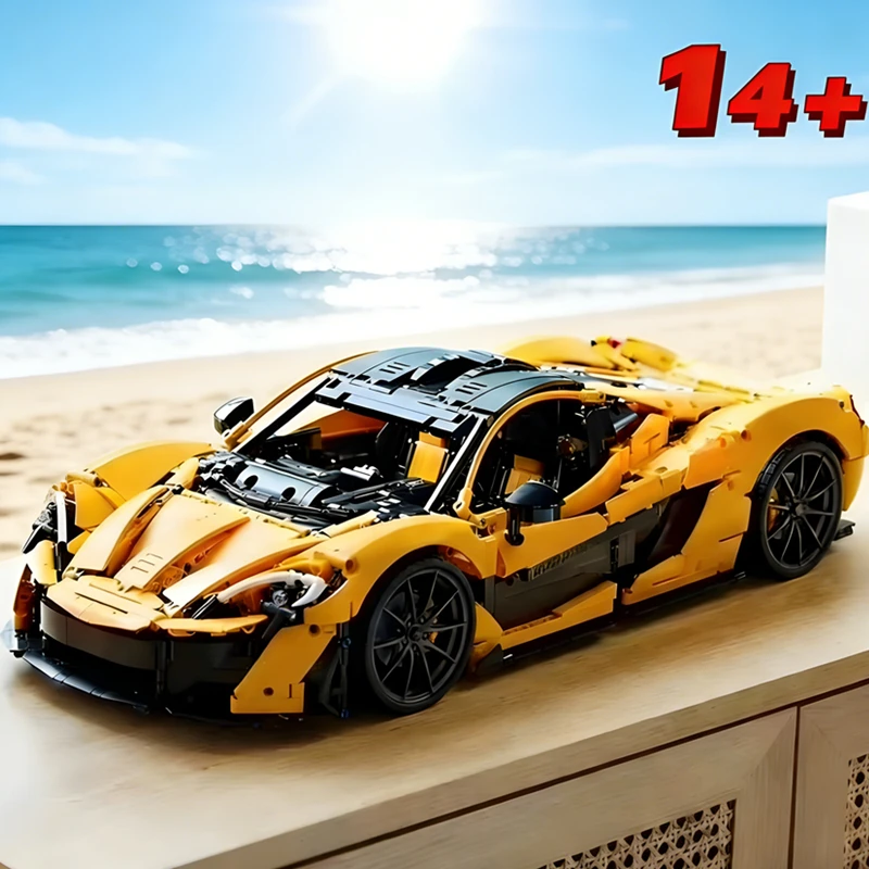 

3893 детали, совместимые с конструктором 42172, модель McLaren P1 Moc, кирпичики для сборки, для взрослых, игрушка-спорткар, подарок для мальчика на Рождество