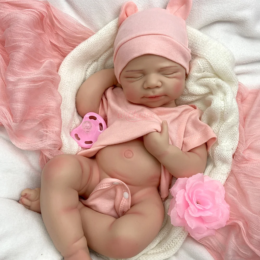 Boneca bebê reborn de silicone, de alta qualidade, 20 polegadas, menina/menino, ponderada, pintada à mão, boneca recém-nascida para cuidados e boneca terapêutica