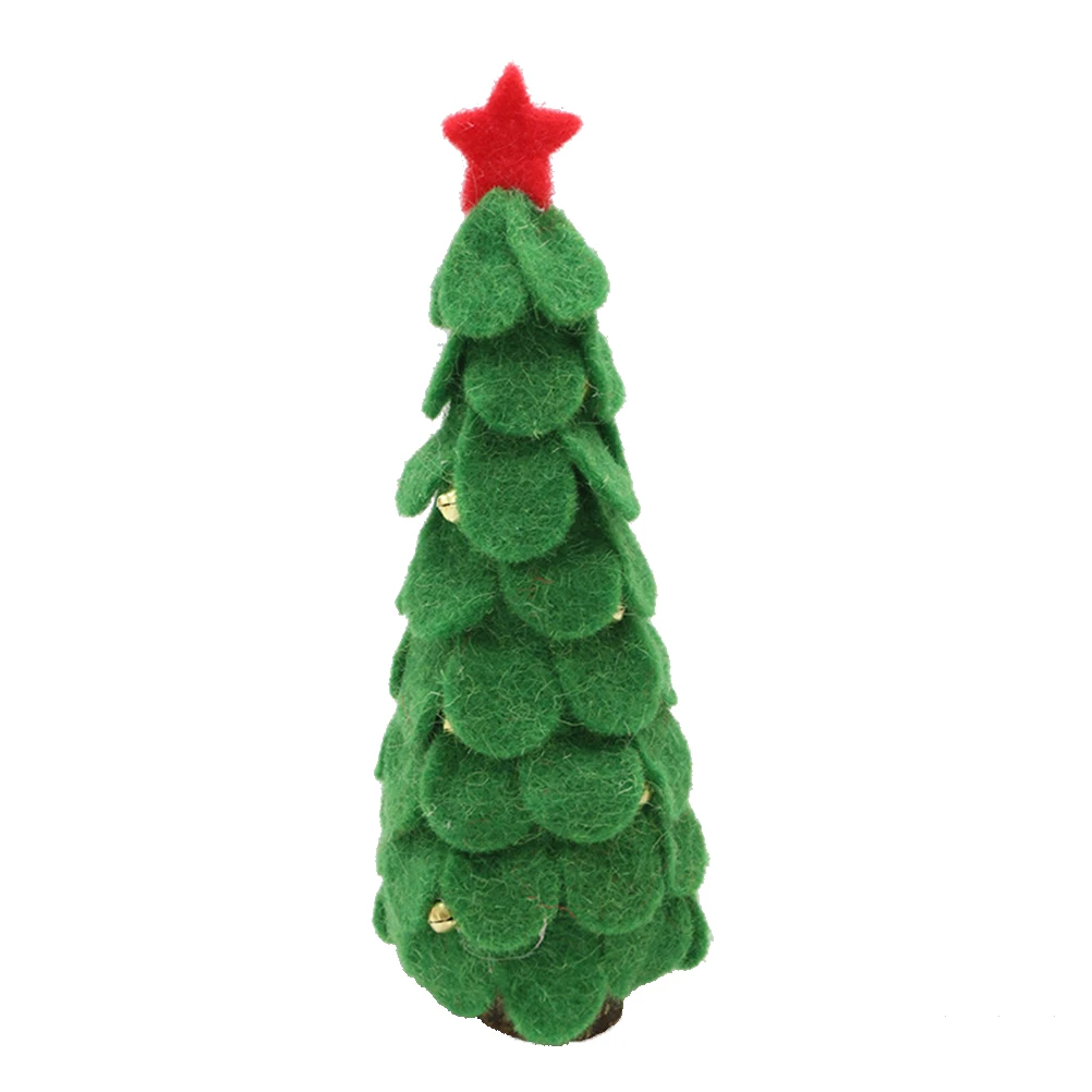 

Wooden Christmas Tree nament Mini Xmas Decorative Accessory Desktop Gift Layering Design Home Small Christmas Tree