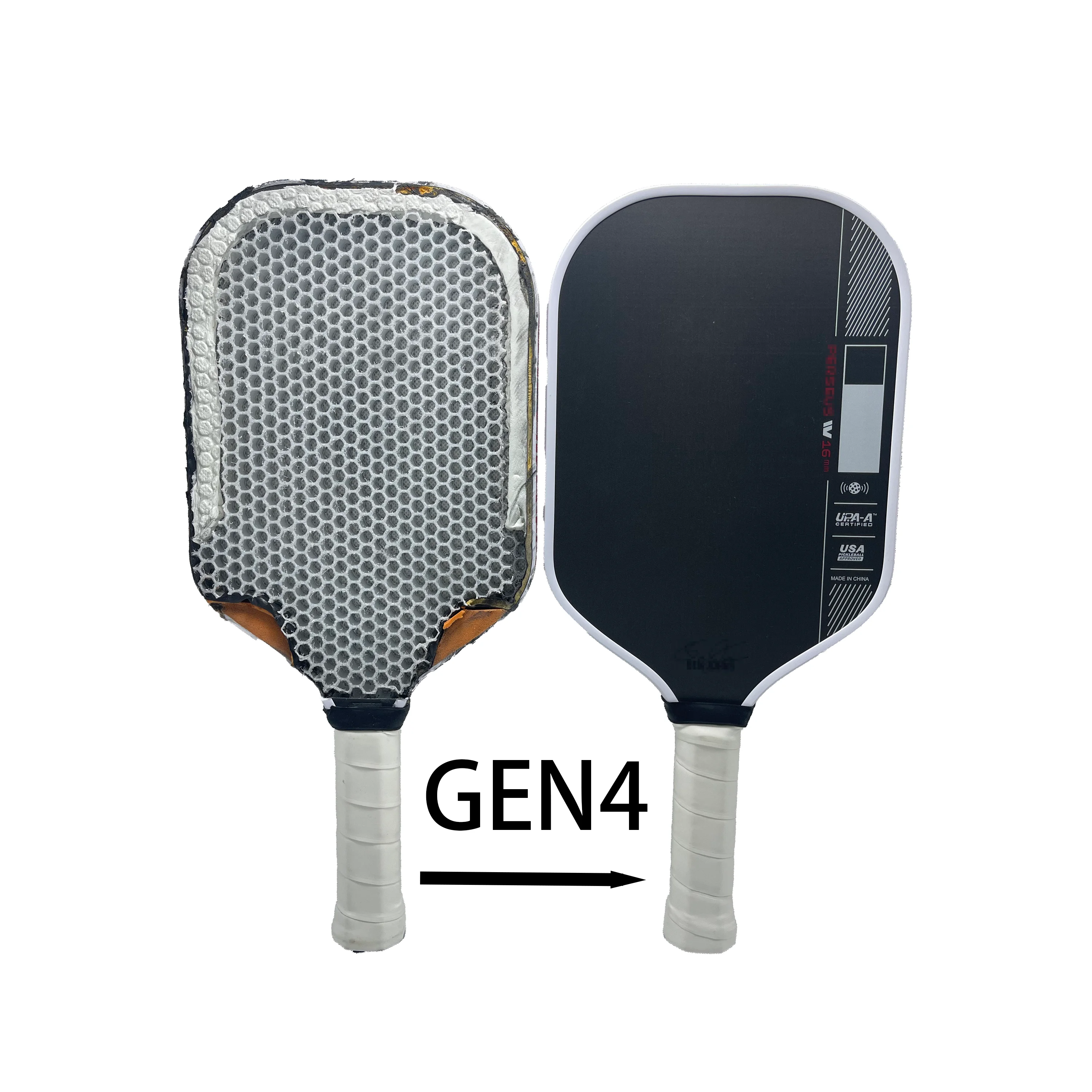 Pro Series Perseus4 Hyperion4 Scorpeus4 16mm de espessura TFP GEN4 Core Thermoforming Toray T700 Pá de pickleball de fibra de carbono