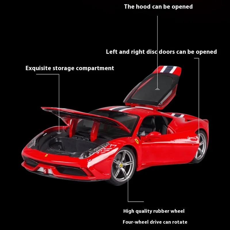 Un gran precio corte Bburago 1:18 Ferrari 488 Gtb aleación