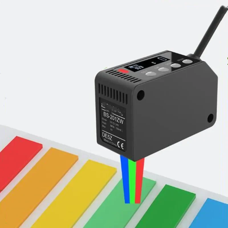 

BS-201ZW BS602 NPN PNP LX-101 Color Sensor RGB Color Code Photoelectric Switch Sensor