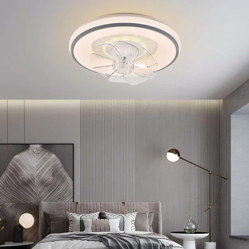 

Ceiling Fan Light Living Room Invisible Scandinavian Ceiling Fan Restaurant Bedroom Simple Modern LED Ceiling Fans