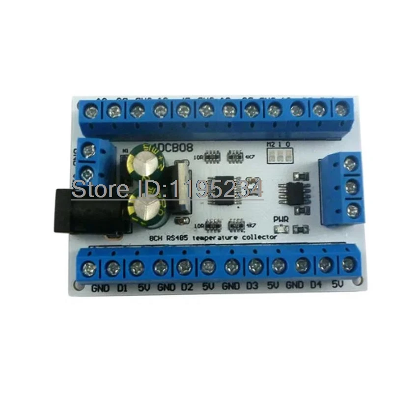 5PCS R4DCB08 8CH RS485 Modbus Rtu Temperature sensor Board