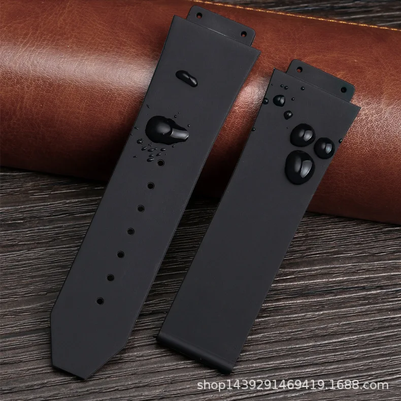 Uhrenarmband für HUBLOT BIG BANG, Silikon, 26 mm x 19 mm, wasserdicht, Herren-Uhrenarmband, Kette, Uhrenzubehör, weiches Gummi-Armband – Detail 2
