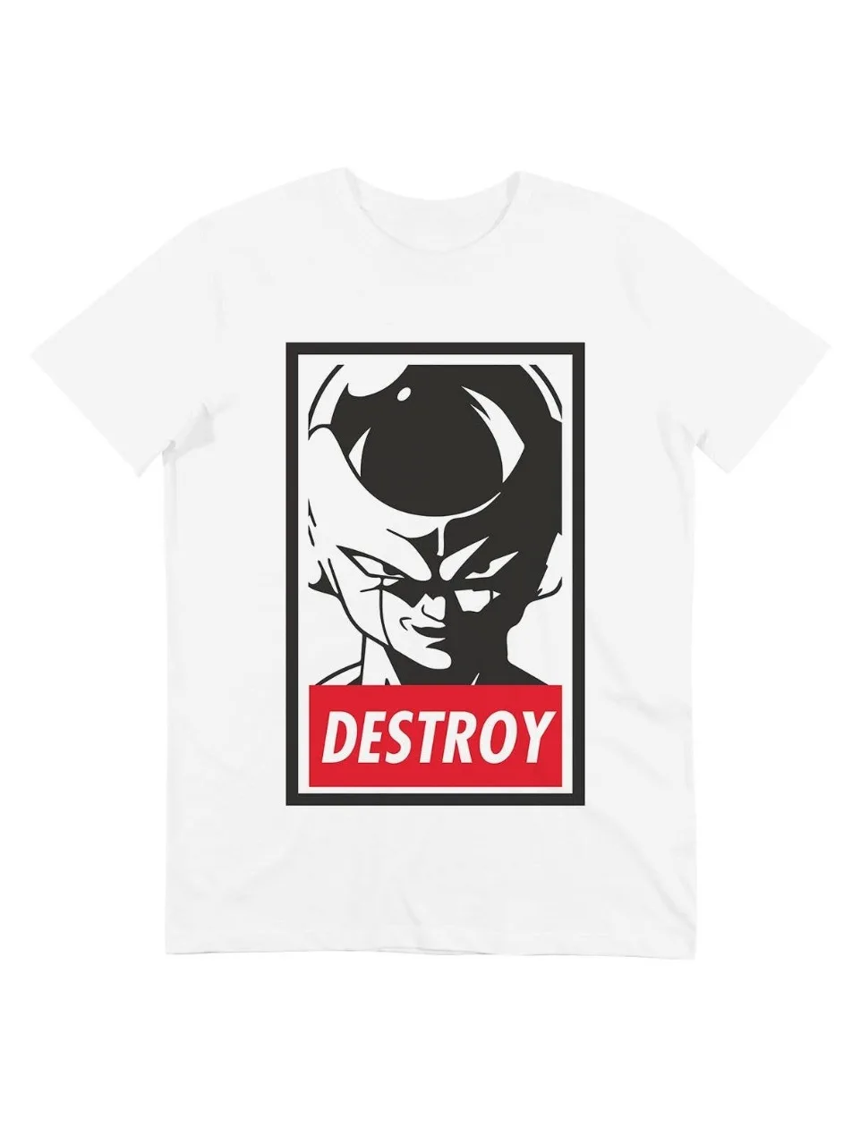 

Street Art Dragon Ball Con Stampa Destroy Casual T-shirt Men's and Women's Luxury Kids Brand Tops
