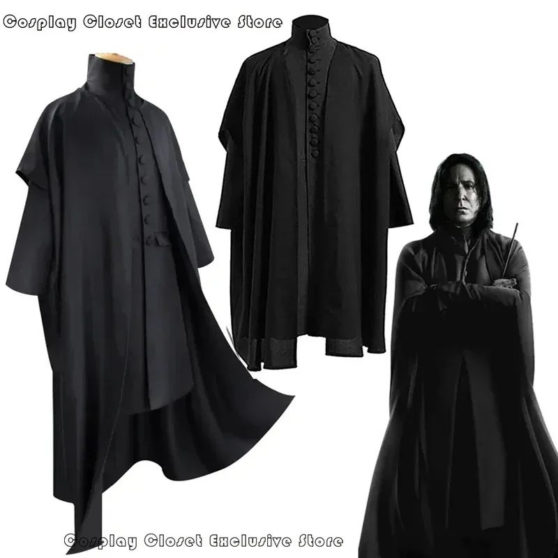 2026 bata nueva varita mágica profesor Severus Snape disfraz Cosplay escuela de Harrypott capa negra camisas trajes fiesta de Halloween ★ ☆ ❤ ★ ☆