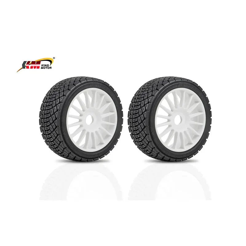Km 1/7 Remote Control Toy Car Accessories Rally Car Citroen C3 3.0 Inches Tire Leather Wheel Hub Set E8398 Unbound Tire Skin 4pc