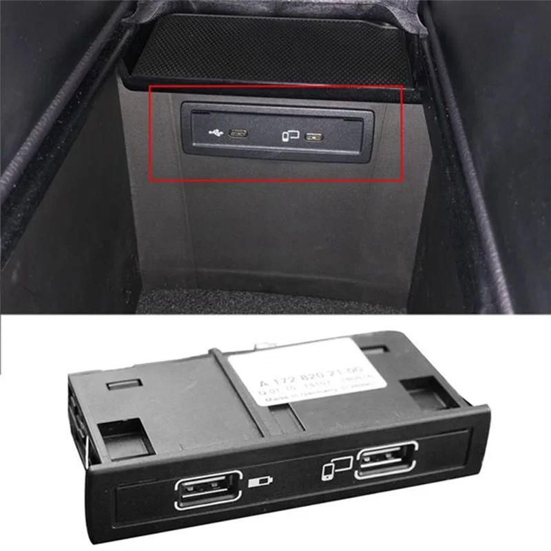 -AT52 interfaz USB enchufe USB lector de tarjetas SD caja Multimedia para mercedes-benz CLS Clase A GLA CLA GLE piezas A1728202100 A17282022
