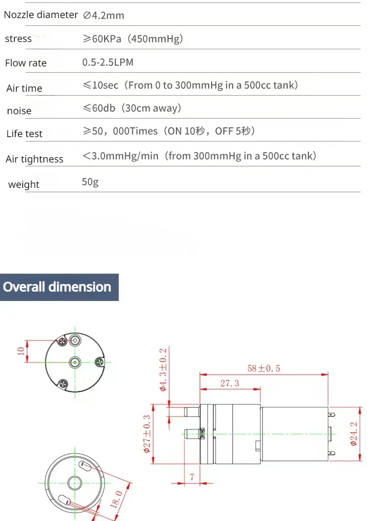 370 Mini-Luftpumpe, DC 6 V, 12 V, elektrische Mikro-Vakuumpumpe, Vakuum-Booster-Motor für Schönheitsinstrumente, medizinische Behandlung, Milchpumpe – Detail 3