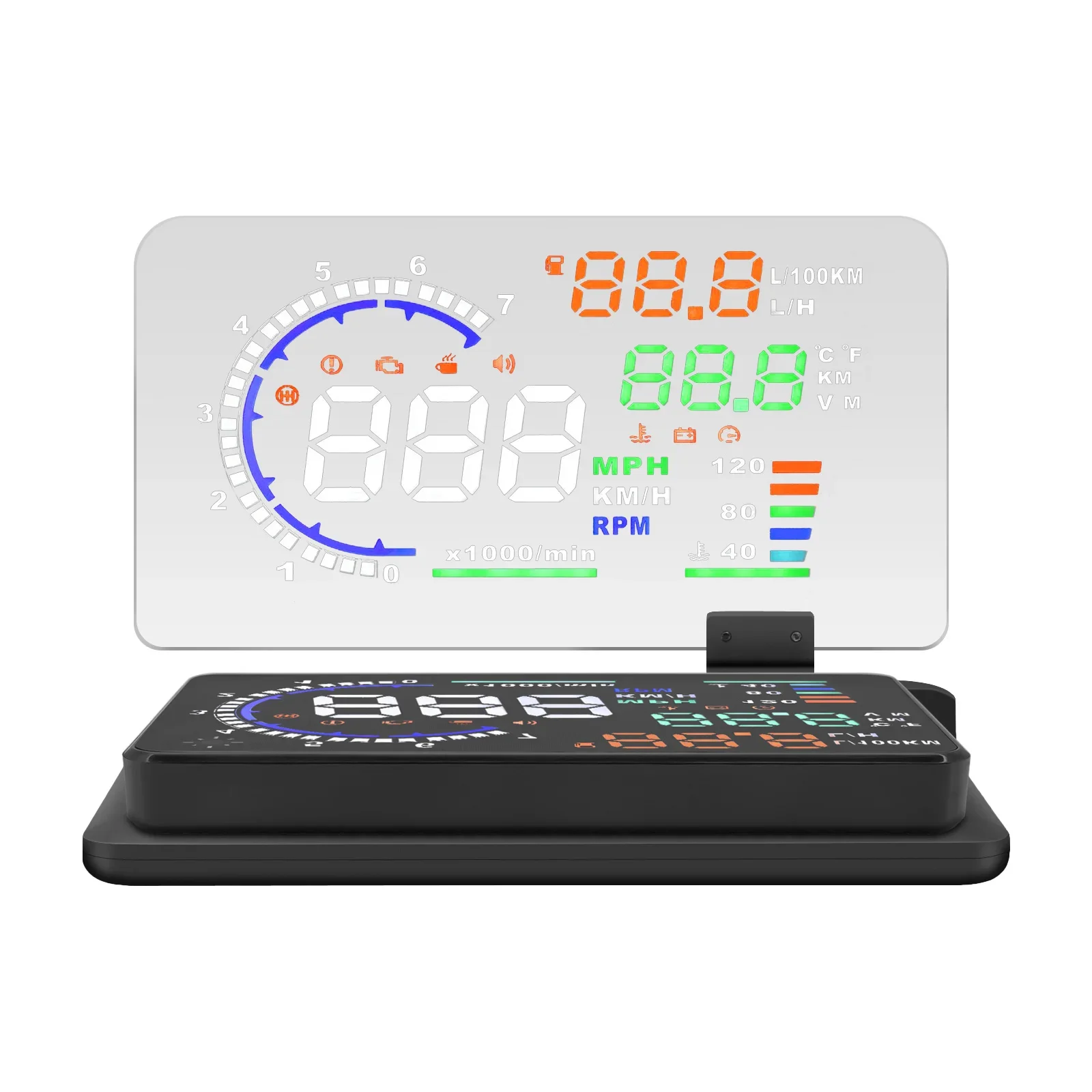 Windschutzscheiben-Projektor Smartphone-Halterung Display Head-Up-Display Wiederverwendbare Auto-Handyhalterung + HD-Bildreflexion – Detail 13
