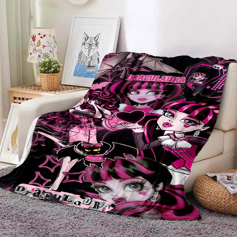 

3D Monster High Anime Cartoon Blanket,Soft Throw Blanket for Home Bedroom Bed Sofa Picnic Travel Office Rest Cover Blanket Kids