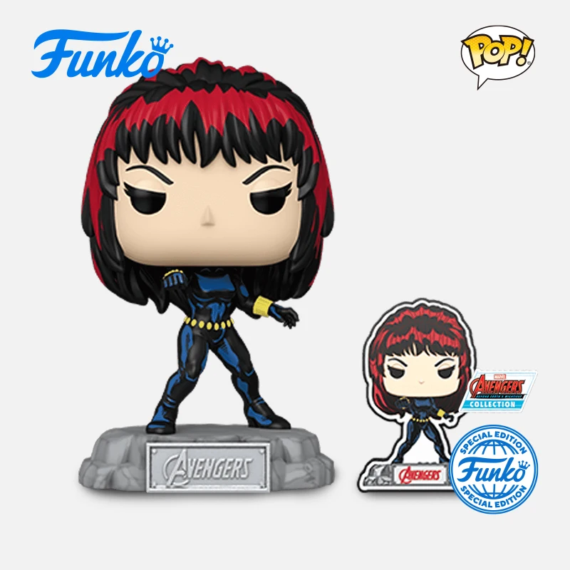 Оригинальный Funko Pop, герои Marvel, Мстители, комиксы, Черная Вдова, значок, кукла, Коллекционная модель, игрушка, строительная модель, подарок на день рождения
