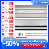 Allsome 800mm Track Saw Guide Rail Kit for Makita or Festool Track Saw Includes 2x400mm Guide Rails/ Rail Connectors