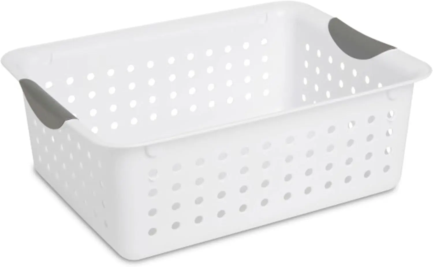 

12-Pack White Plastic Storage Baskets, Open Top Organizers for Pantry, Kitchen, Laundry & Home Office
