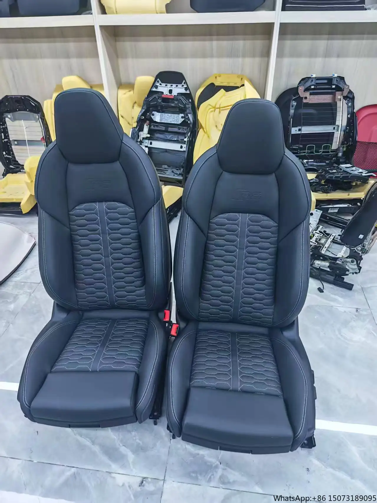 Car Accessories Custom Leather Cover Sports Racing Seats Bucket RS6 Sport Seat for  A3 A4 A5 A6 A7 Q5 Q7 Q8 Upgrade