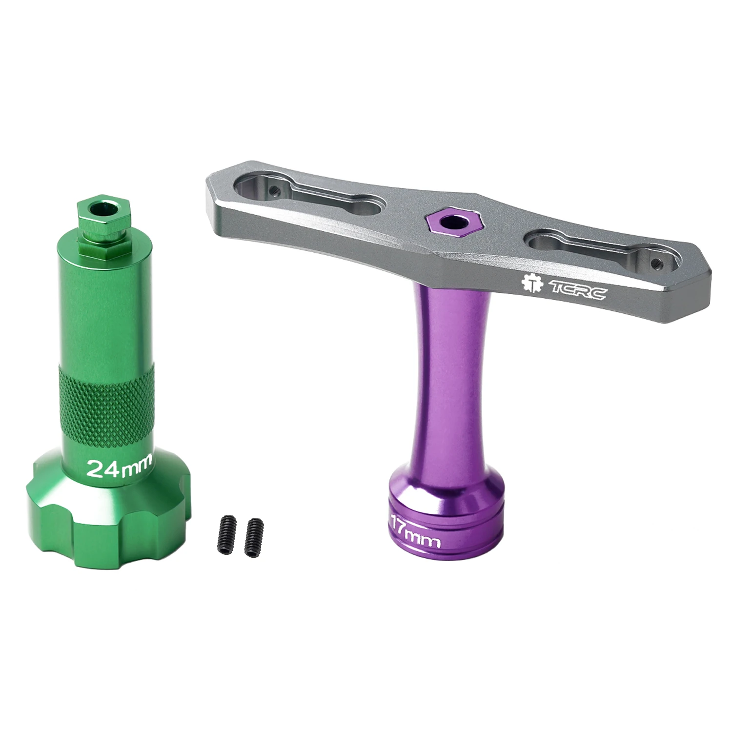 TCRC Interchangeable 17mm & 24mm Wheel Hex Nut Socket Sleeve Wrench RC Spanner Repair Tool For 1/6 1/8 1/10 scale RC Car