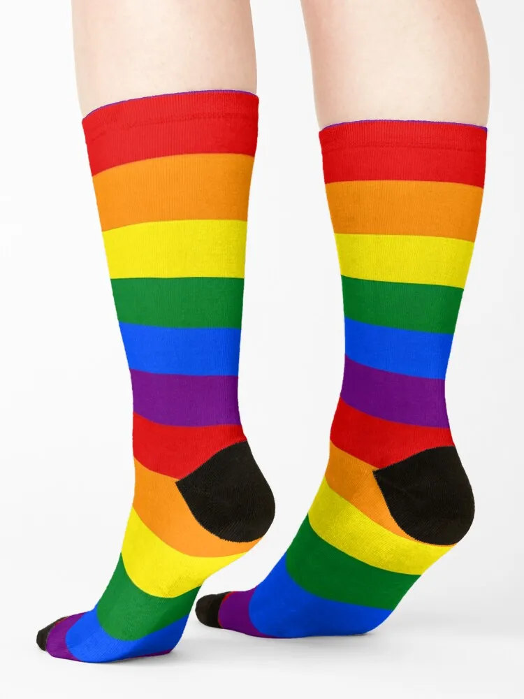 Gay Pride Rainbow Flag Socks Stockings christmas gift designer brand Climbing Male Socks Women's