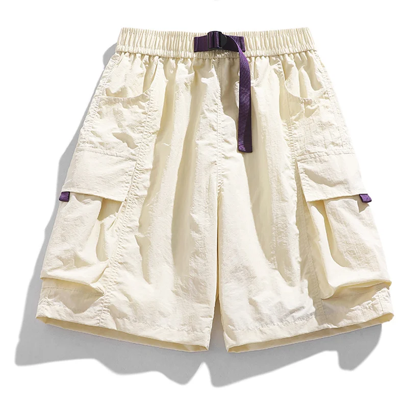 Skateboard-Shorts für Damen, Sommer, lässig, lockere Shorts mit Gürtel, Herren, große Tasche, Cargo-Shorts, atmungsaktiv, Bermuda, gerade Shorts – Detail 20
