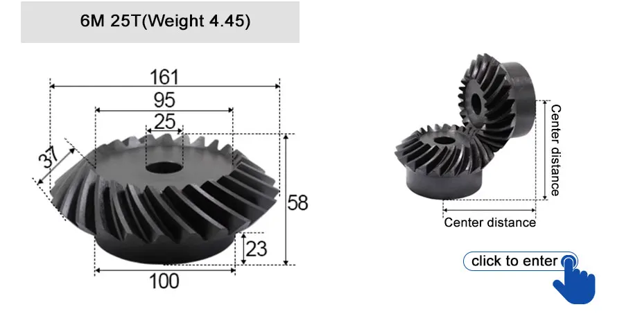 45 # Stahl-Spiralkegelradgetriebe, 2M, 15T bis 60T, Modul 1:4, 90 Grad Differentialgetriebe, gleicher Übersetzungsverhältnis, Durchmesser 8mm bis 12mm, Loch – Detail 24