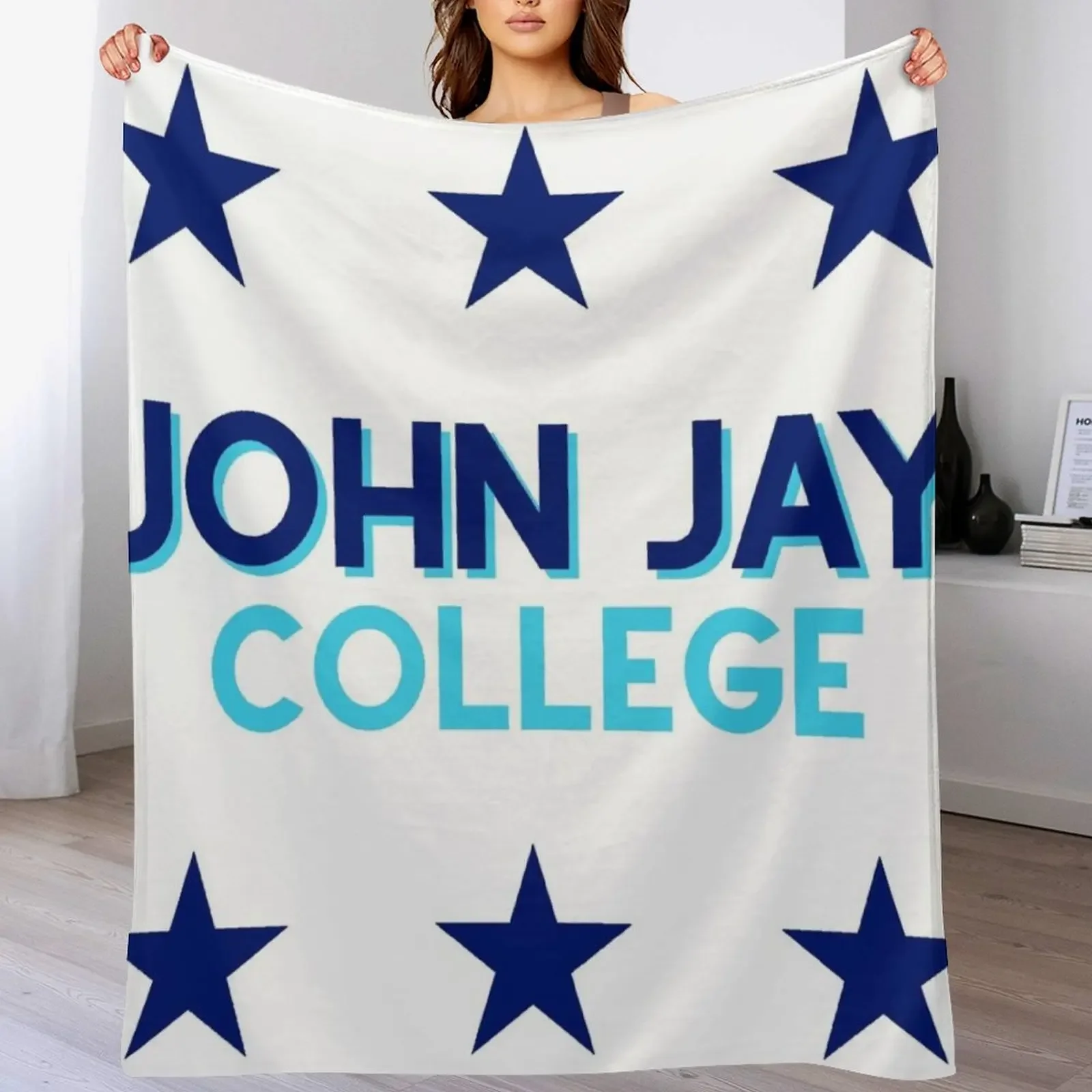 John Jay College Throw Blanket Warm Flannel Blanket for Couch Chair Bedroom