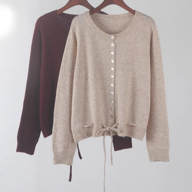 

Knit Open Front Sweater Cardigan Women's Loose Fit Gentle Style Thin Coat Outerwear Pullover Top