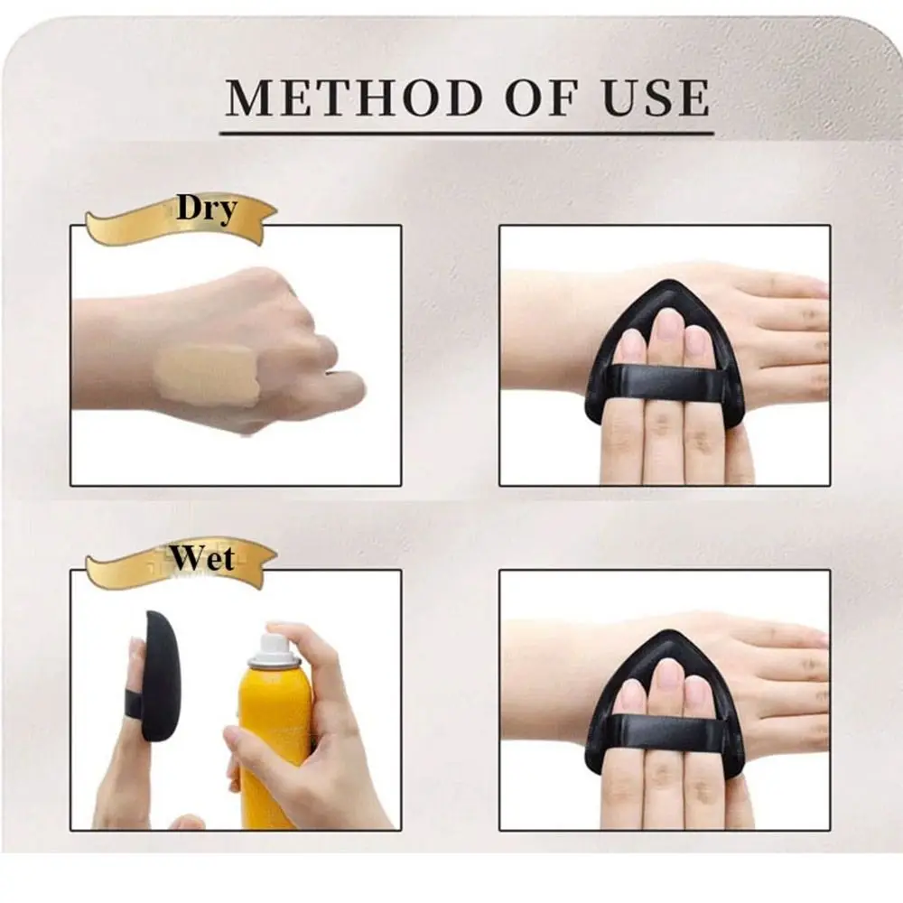 Czarny Trójkątny Puder Do Użytku Na Sucho i Na Mokro, Dwufunkcyjny, Lekki, Miękki Korektor do Makijażu, Przenośny Aplikator Kosmetyczny z Poduszką Powietrzną