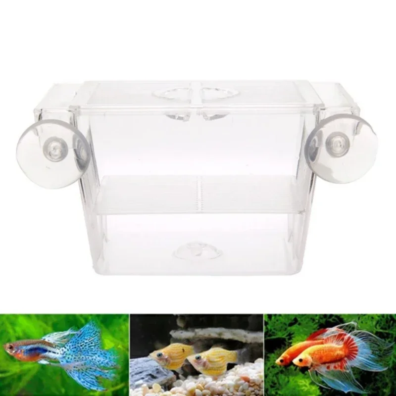 New Transparent Acrylic Fish Tank Breeding Isolation Box Aquarium Hatchery Incubator Holder Accessories Supplies