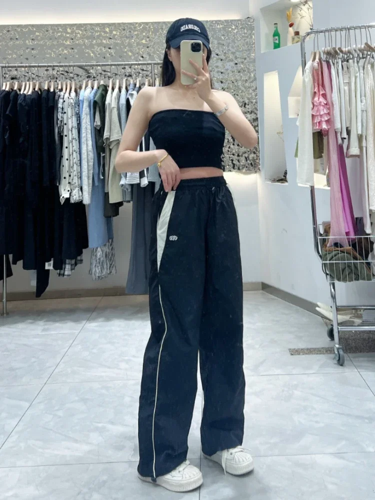 Y2K New Vintage Sweatpants Women Streetwear Baggy Parachute Track Pants 2024 Korean Oversized Hip Hop Wide Leg Joggers Trousers