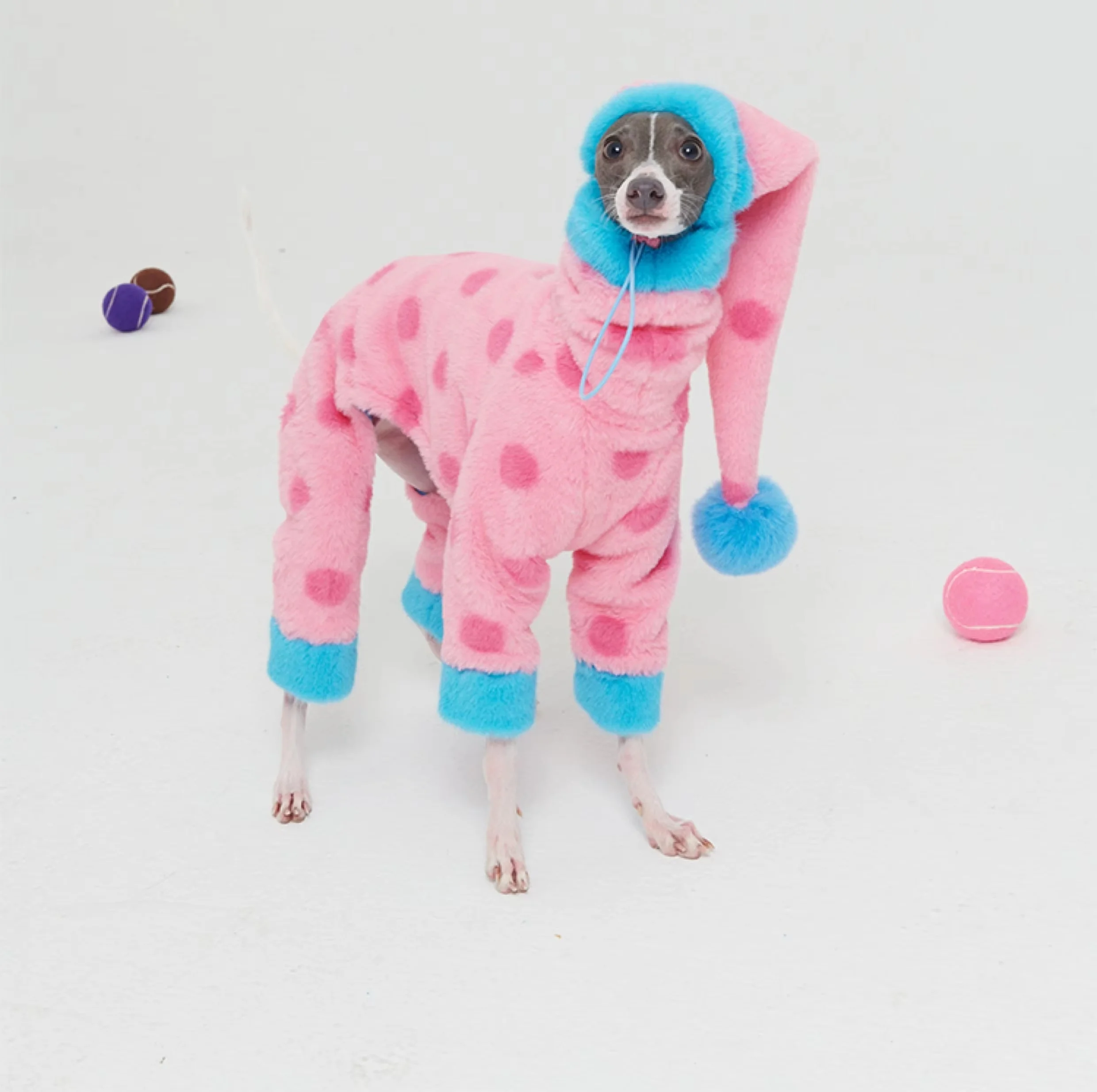 

Зимний розовый кофейный флисовый костюм для итальянского борзыка с высоким воротом, толстые 4-ногие теплые пальто с длинными рукавами, милые костюмы для уиппеля