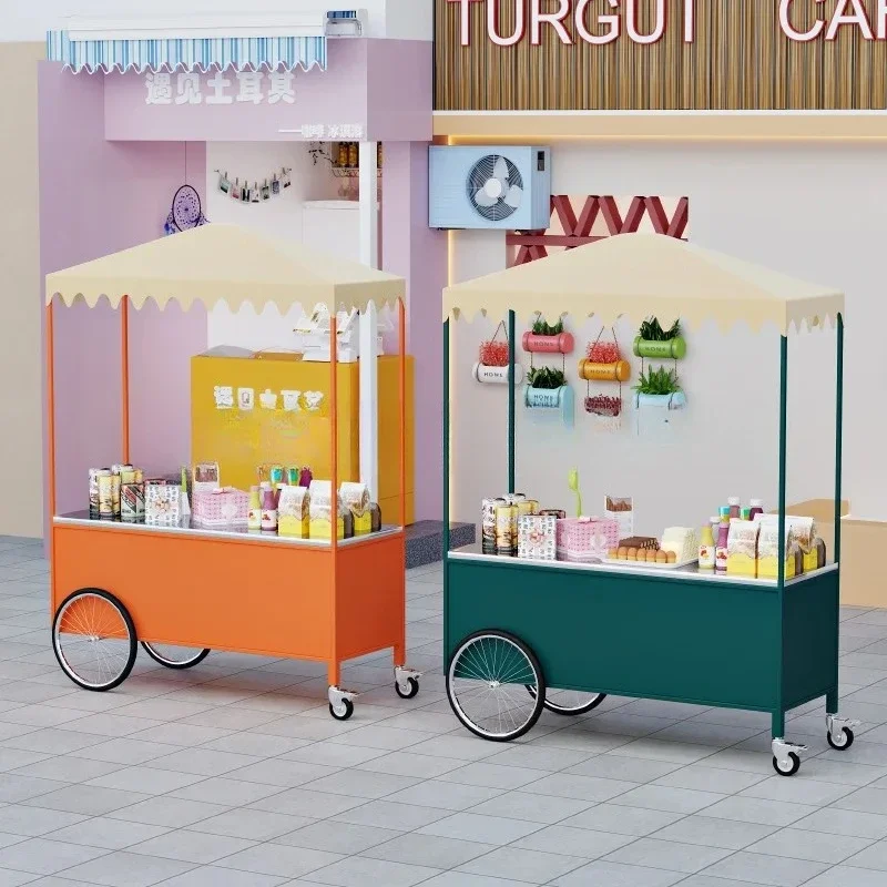 TC-1  Market Mobile Cart Commercial Street Square Night Market Iron Art Flower Cart Event Promotion Display Stand