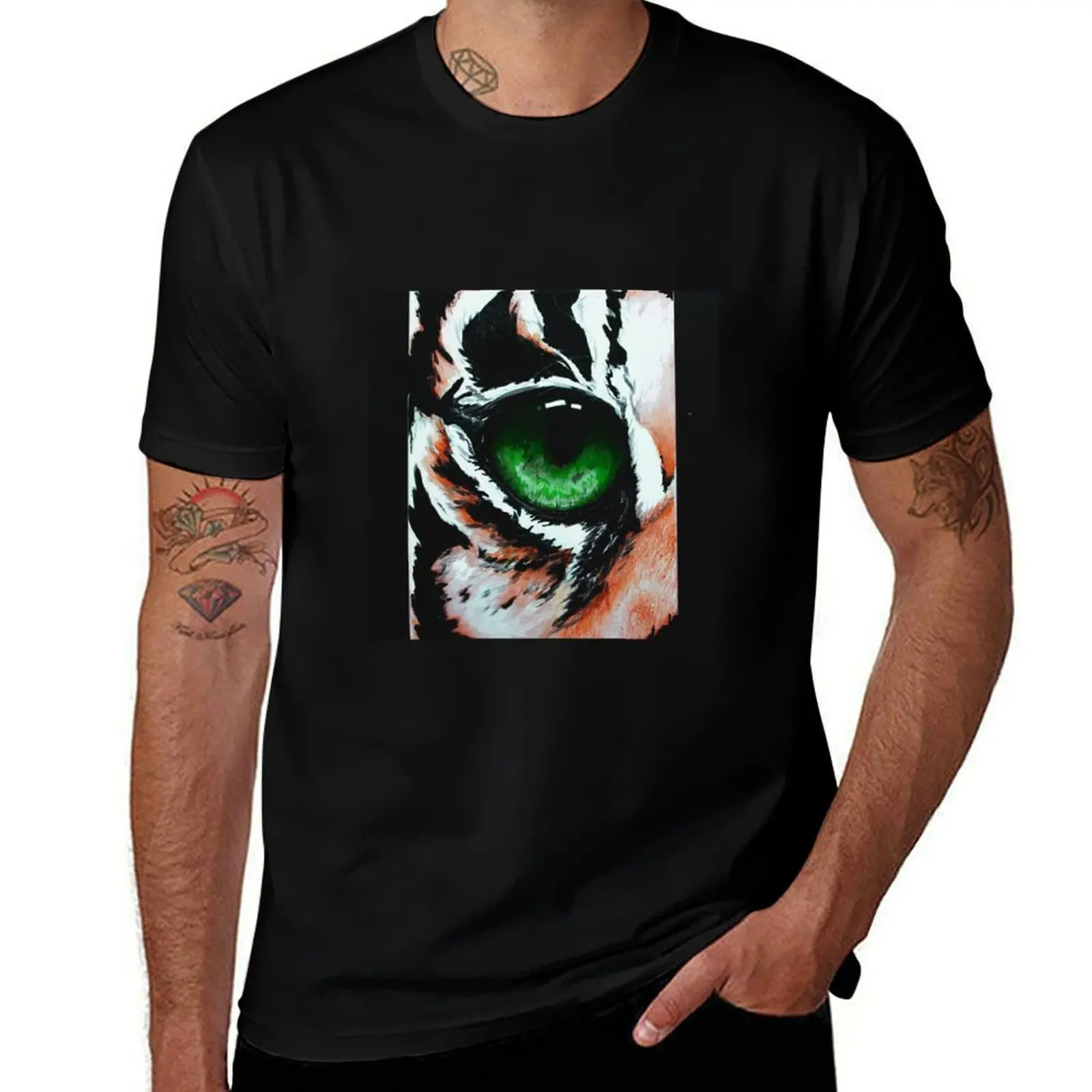 Tiger Eye 2 T-Shirt Trendy Print Short Sleeve T-Shirt