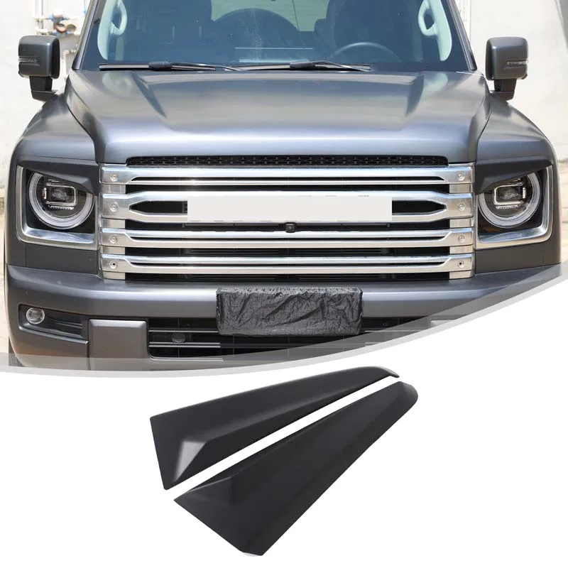 

For Haval H9 2024+ ABS matte black car styling car headlight eyebrow decorative cover sticker car exterior accessories