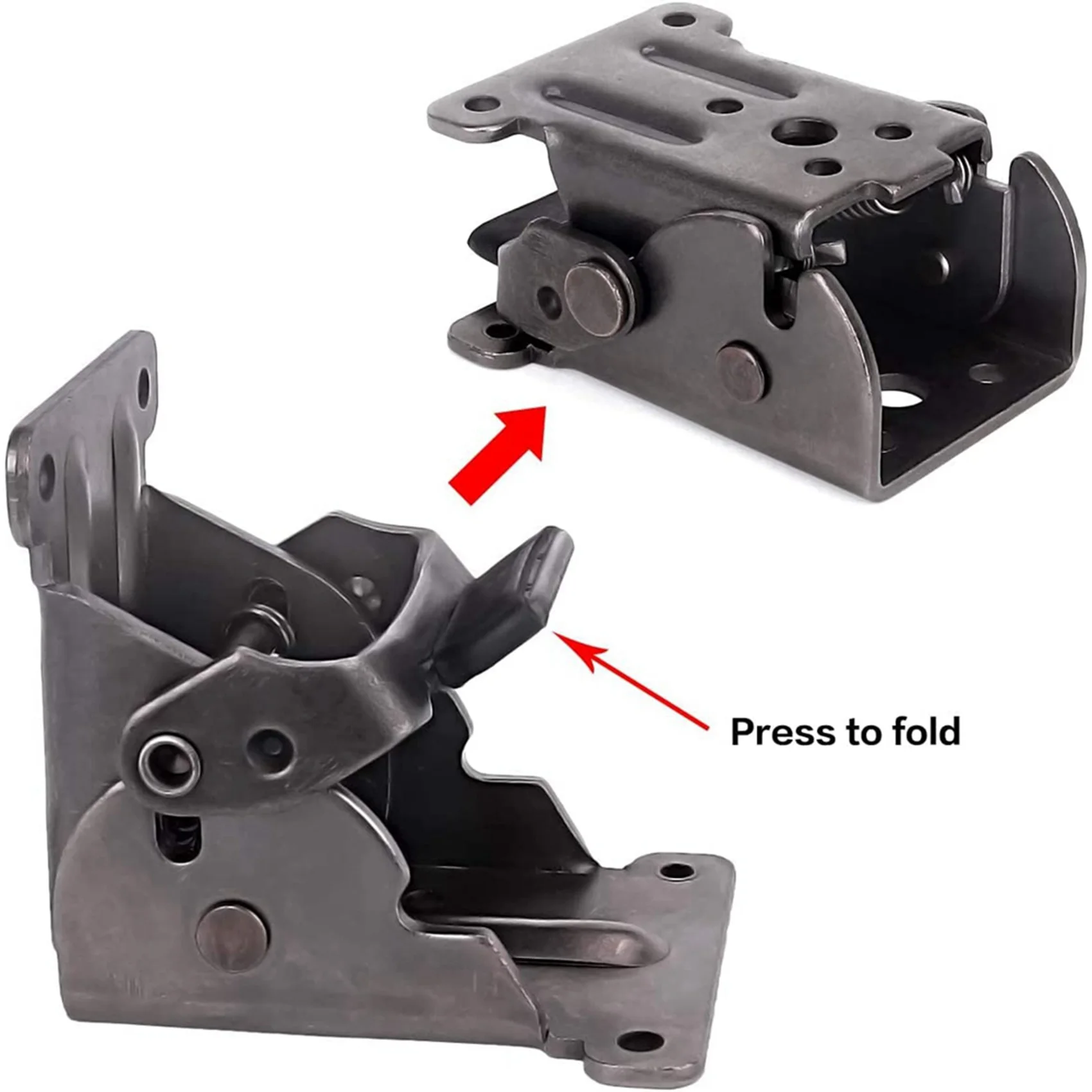 AFOURT-4Pack Folding Brackets, Lock Extension Support Bracket Foldable Self Lock Hinges With Screws For Table Bed Leg Feet