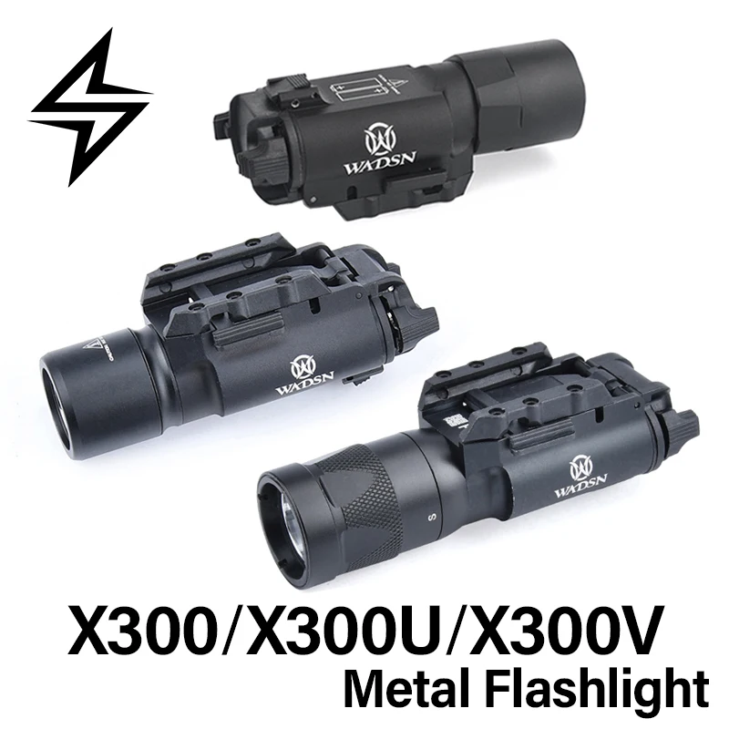 

Tactical SF X300 Ultra X300U X300V XH35 Metal Pistol Gun Strobe Flashlight Airsoft Hanging Weapon Light Fit Glock G17 20mm Rail