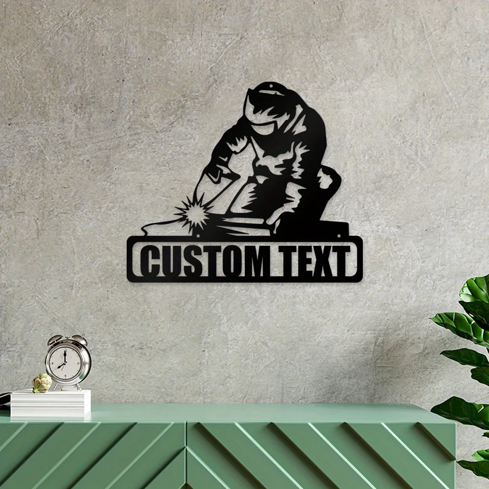 

Exclusive Tailorable Classic Welder Metal Sign Personalized Iron Wall Art Sports Themed for Outdoor Room Ideal Welder Gift