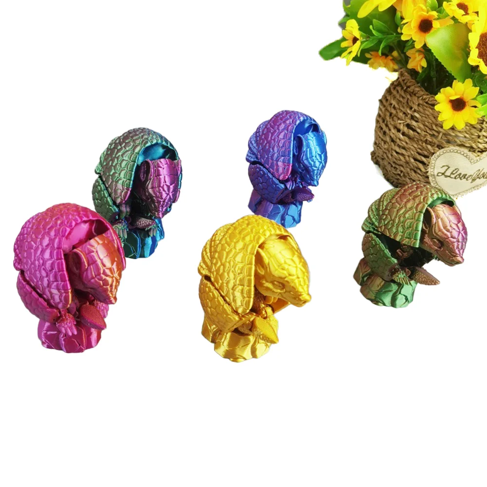 3D Printed Toys Pangolin Figures Multi-joint Model Ornament Realistic Decorations Relieving Desktop Novelty Kids Gifts Toy