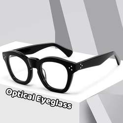 New Large Square Anti Blue Light Glasses Full Frame Retro Women Men Optical Computer Eyeglasses Frames Decoration Fake Eyewear