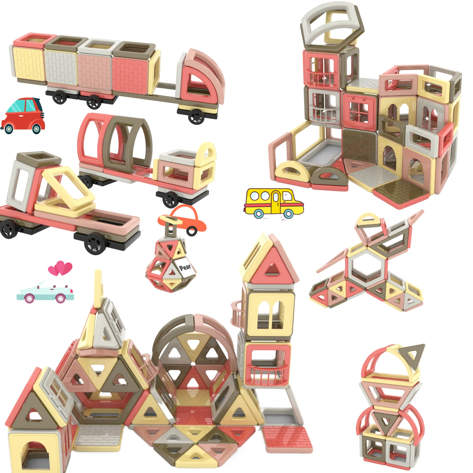 

149 шт. магнитные строительные блоки, подходящие для детей, необходимые креативные обучающие подарки для классных комнат, идеальное просветление