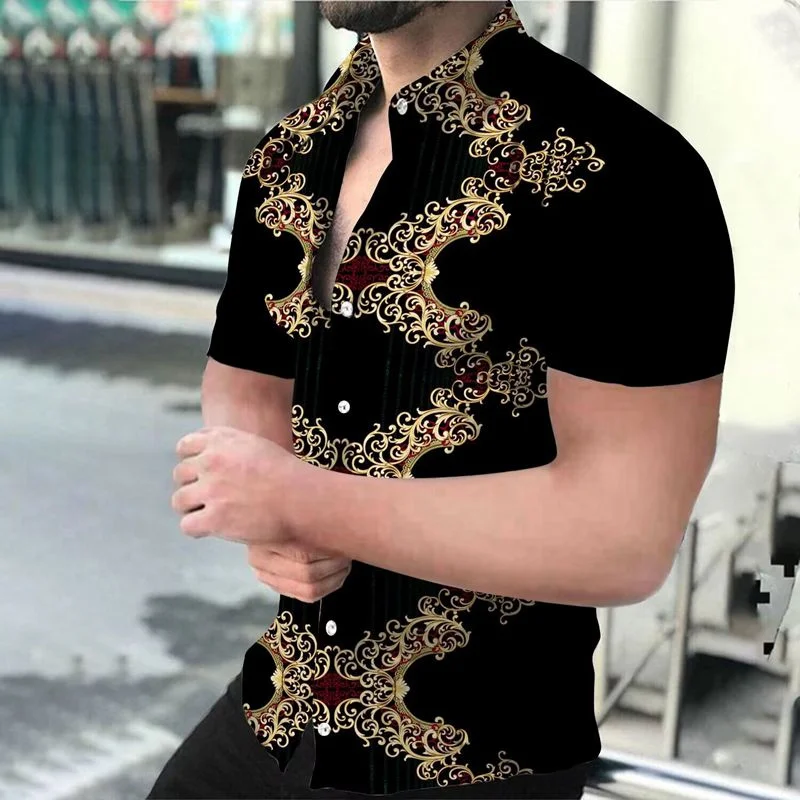 

Hawaiian Men's Shirts Tropical 3D Printed Casual Beach Short Sleeve Tops Oversized T-Shirts Men's Clothing Camisole tops