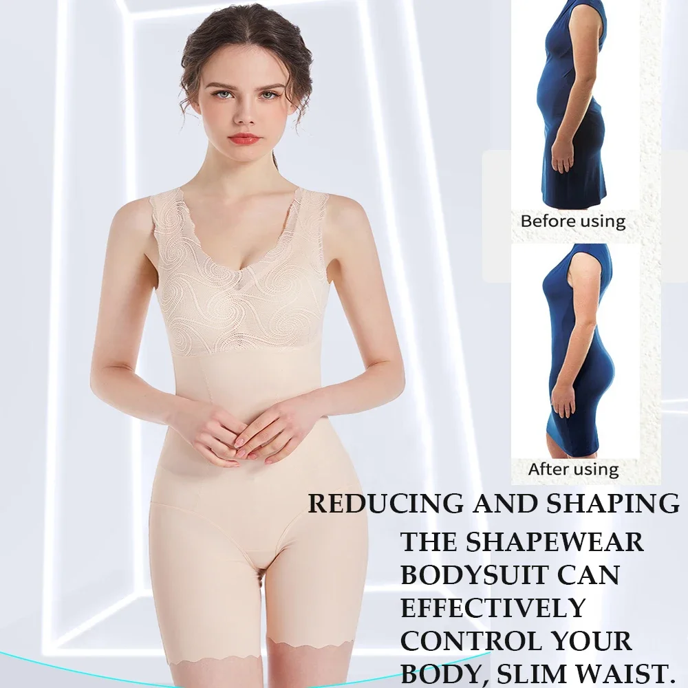 Bodysuit Shapewear Women Tummy Control Lace High Compression Full Body Shaper Women Slimming Tummy Bodysuit